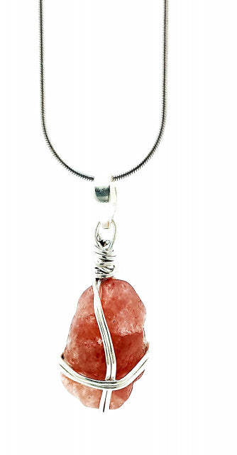 Pandant Argint cu Cuart Strawberry