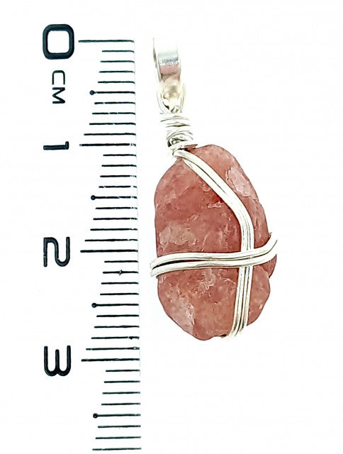 Pandant Argint cu Cuart Strawberry