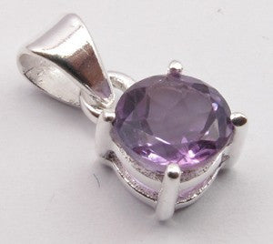 Pandantiv Argint 925 cu Ametist 1.6 cm lungime