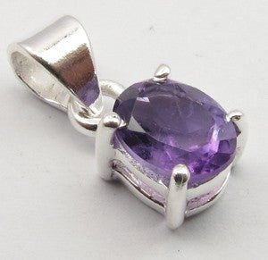 Pandantiv Argint 925 cu Ametist 1.8 cm lungime