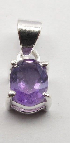 Pandantiv Argint 925 cu Ametist 1.8 cm lungime