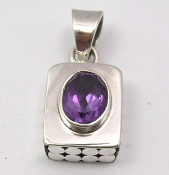 Pandantiv Argint 925 cu Ametist 2.5 cm lungime