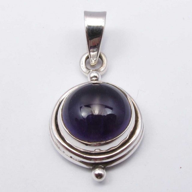 Pandantiv Argint 925 cu Ametist 2.5 cm lungime