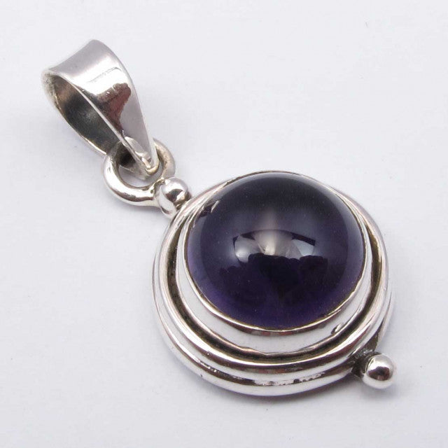 Pandantiv Argint 925 cu Ametist 2.5 cm lungime