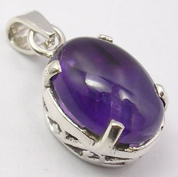 Pandantiv Argint 925 cu Ametist 2.6 cm lungime