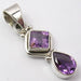 Pandantiv Argint 925 cu Ametist 3,3 cm lungime