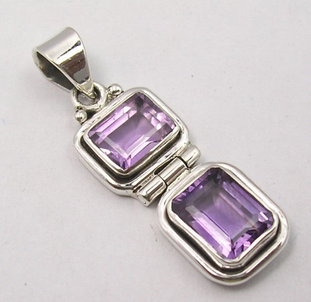 Pandantiv Argint 925 cu Ametist 3,4 cm lungime