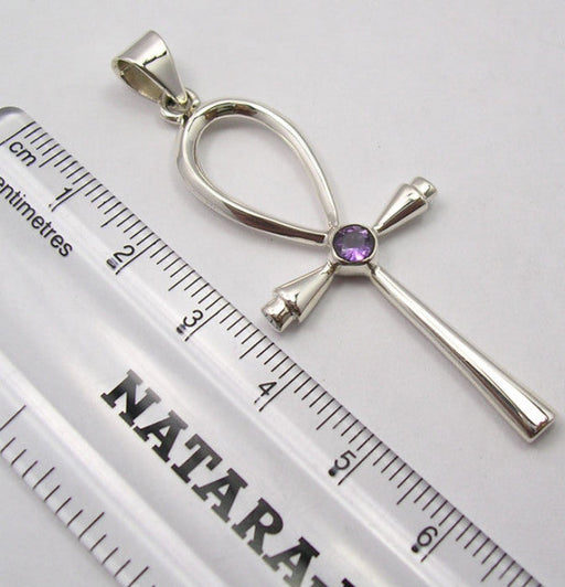 Pandantiv Argint 925 cu Ametist 5,5 cm lungime