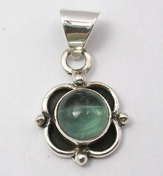 Pandantiv Argint 925 cu Apatit, 2.3 cm lungime