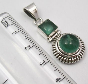 Pandantiv Argint 925 cu Apatit 3,5 cm lungime