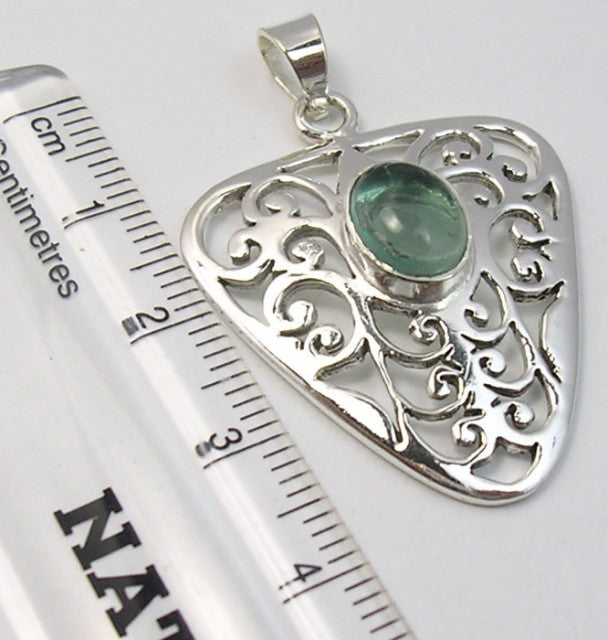 Pandantiv Argint 925 cu Apatit 3,8 cm lungime