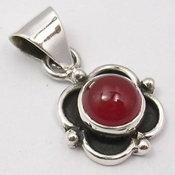 Pandantiv Argint 925 cu Carnelian, 2.3 cm lungime