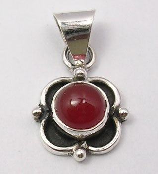Pandantiv Argint 925 cu Carnelian, 2.3 cm lungime