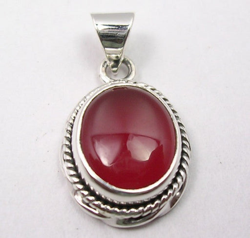 Pandantiv Argint 925 cu Carnelian 2,4 cm lungime