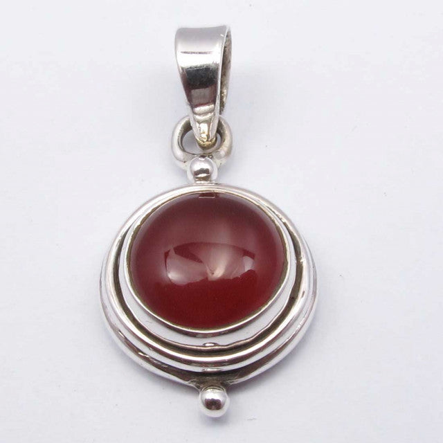 Pandantiv Argint 925 cu Carnelian 2.5 cm lungime