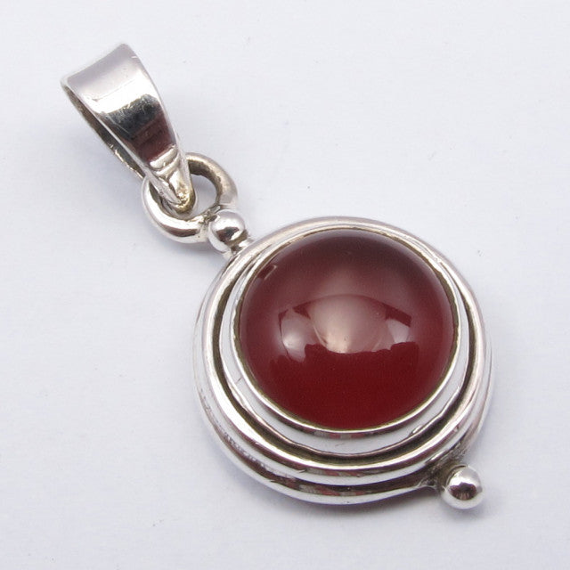 Pandantiv Argint 925 cu Carnelian 2.5 cm lungime