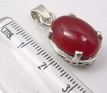 Pandantiv Argint 925 cu Carnelian 2,6 cm lumgime