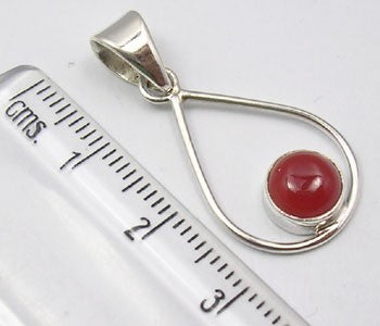 Pandantiv Argint 925 cu Carnelian 3,2 cm lungime