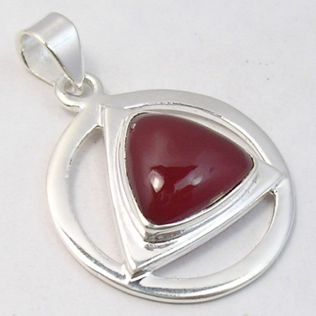 Pandantiv Argint 925 cu Carnelian 3,5 cm lungime