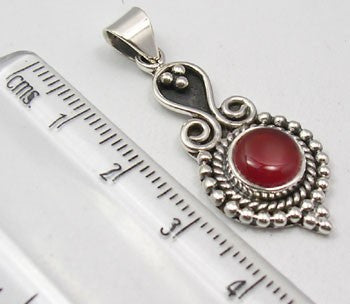 Pandantiv Argint 925 cu Carnelian 3,8 cm lungime