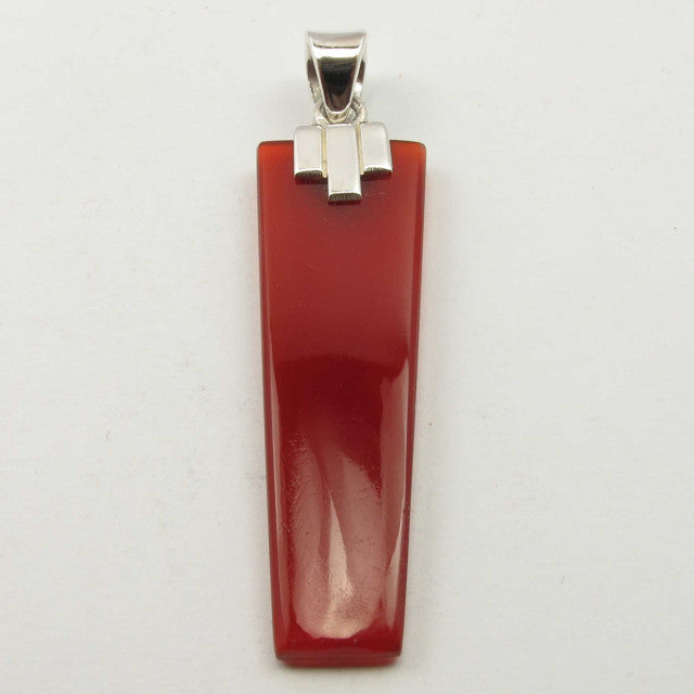 Pandantiv Argint 925 cu Carnelian 4.9 cm lungime