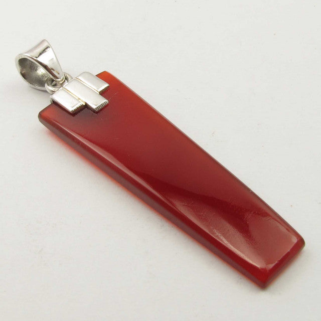 Pandantiv Argint 925 cu Carnelian 4.9 cm lungime
