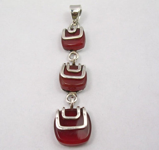 Pandantiv Argint 925 cu Carnelian 5.0 cm lungime