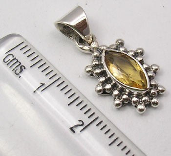 Pandantiv Argint 925 cu Citrin, 2.4 cm lungime