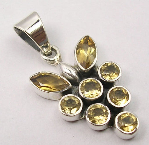 Pandantiv Argint 925 cu Citrin 3.4 cm lungime