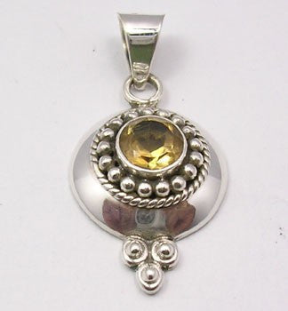 Pandantiv Argint 925 cu Citrin 3,6 cm lungime