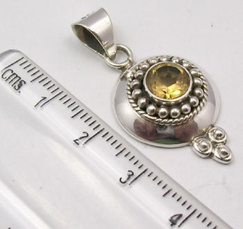 Pandantiv Argint 925 cu Citrin 3,6 cm lungime