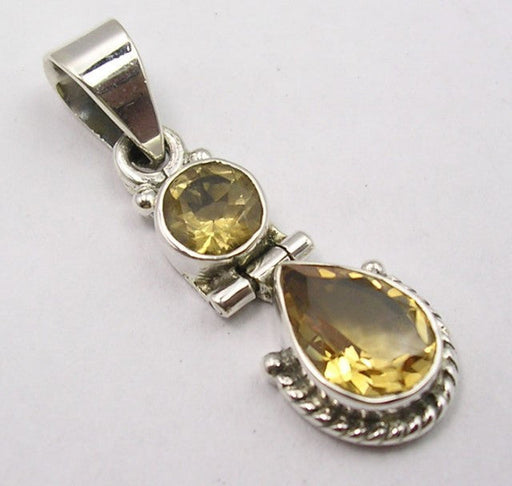 Pandantiv Argint 925 cu Citrin 3 cm lungime