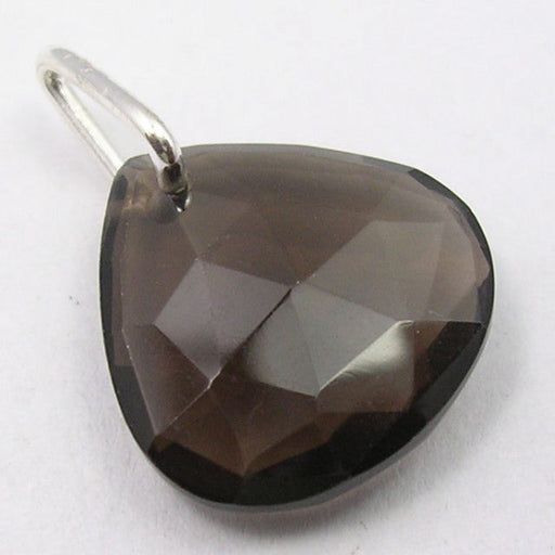 Pandantiv Argint 925 cu Cuart Fumuriu 2.1 cm lungime