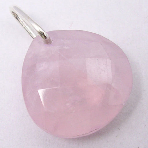 Pandantiv Argint 925 cu Cuart Roz 2.1 cm lungime