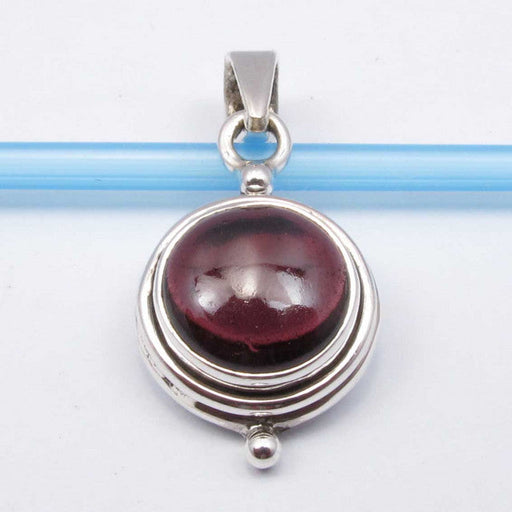 Pandantiv Argint 925 cu Garnet, 2.5 cm lungime