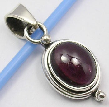 Pandantiv Argint 925 cu Garnet 3,0 cm lungime