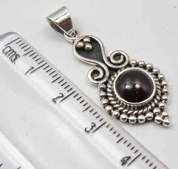 Pandantiv Argint 925 cu Garnet, 3,8 cm lungime