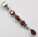 Pandantiv Argint 925 cu Garnet 4,6 cm lungime