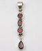 Pandantiv Argint 925 cu Garnet 4,6 cm lungime