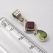 Pandantiv Argint 925 cu Garnet si Peridot, 3.3 cm lungime