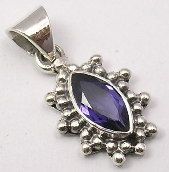 Pandantiv Argint 925 cu Iolit, 2.4 cm lungime