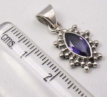 Pandantiv Argint 925 cu Iolit, 2.4 cm lungime