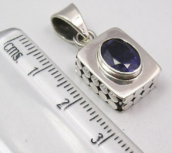 Pandantiv Argint 925 cu Iolit 2.5 cm lungime