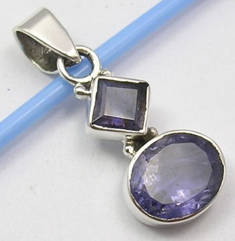 Pandantiv Argint 925 cu Iolit 3,1 cm lungime