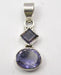 Pandantiv Argint 925 cu Iolit 3,1 cm lungime