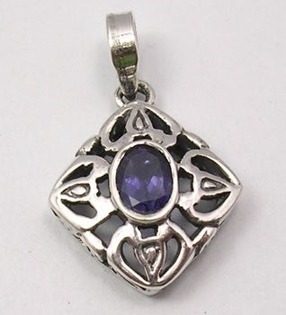 Pandantiv Argint 925 cu Iolit 3.3 cm lungime