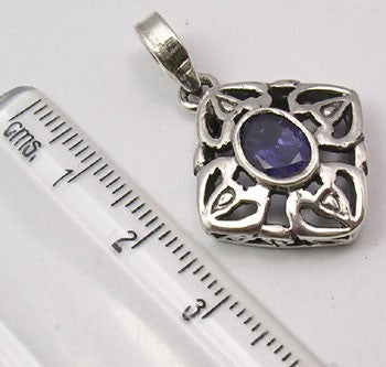 Pandantiv Argint 925 cu Iolit 3.3 cm lungime