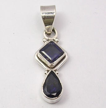Pandantiv Argint 925 cu Iolit 3,3 cm lungime