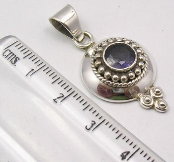 Pandantiv Argint 925 cu Iolit 3,6 cm lungime