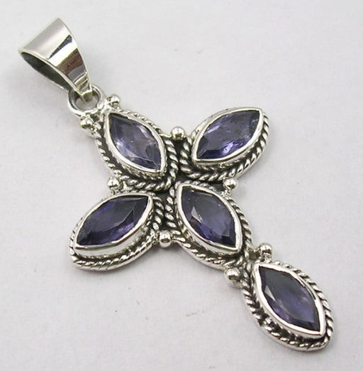 Pandantiv Argint 925 cu Iolit 4,4 cm lungime